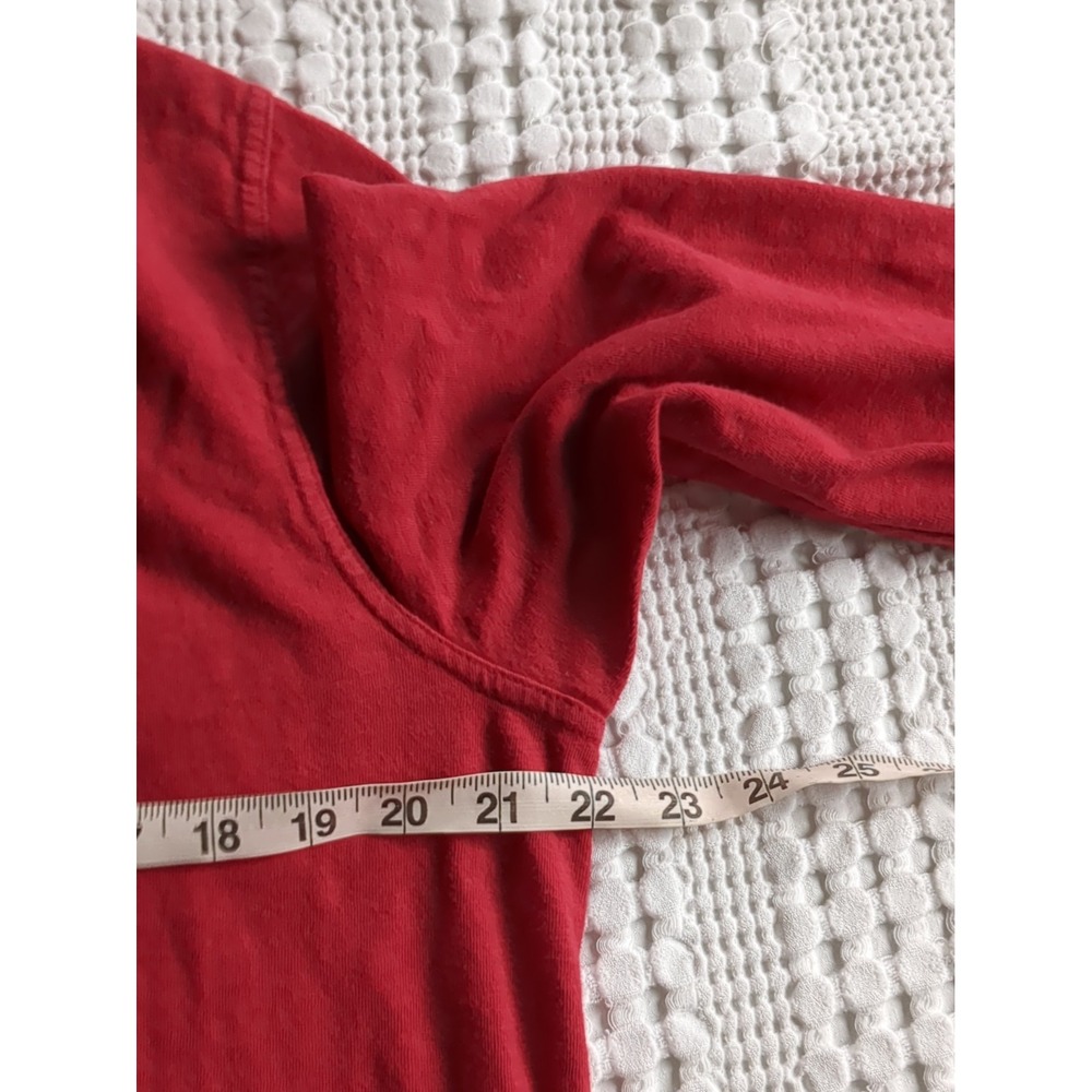 American Giant Henley Red Long Sleeve Pullover Men's Sz Large See Measurements - Picture 4 of 9